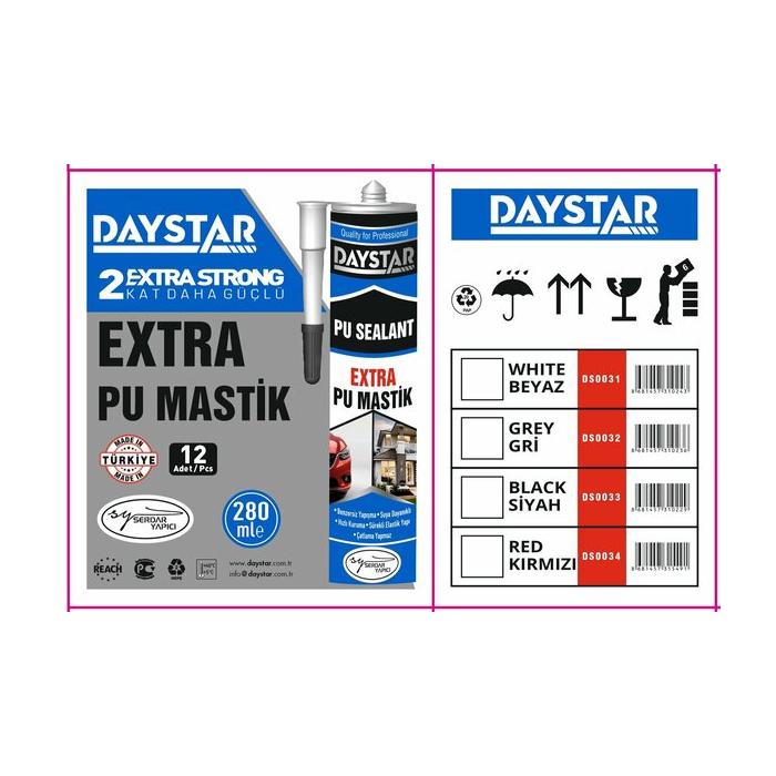 DAYSTAR PU MASTİK SİYAH (ÇELİK YAPIŞTIRICI ) 280ML